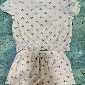 Little Star Organic, 5T, Terrycloth Set, Pink Outfit Toddler Girls